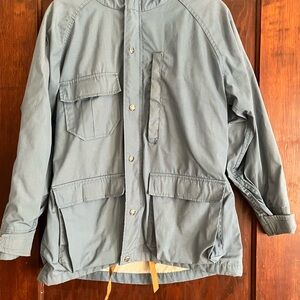 Vintage Women’s Woolrich Field Parka Shell Medium Slate Blue Good Used Condition